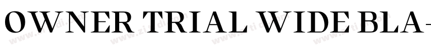 OWNER TRIAL WIDE BLA字体转换 OWNER TRIAL WIDE BLA字体转换